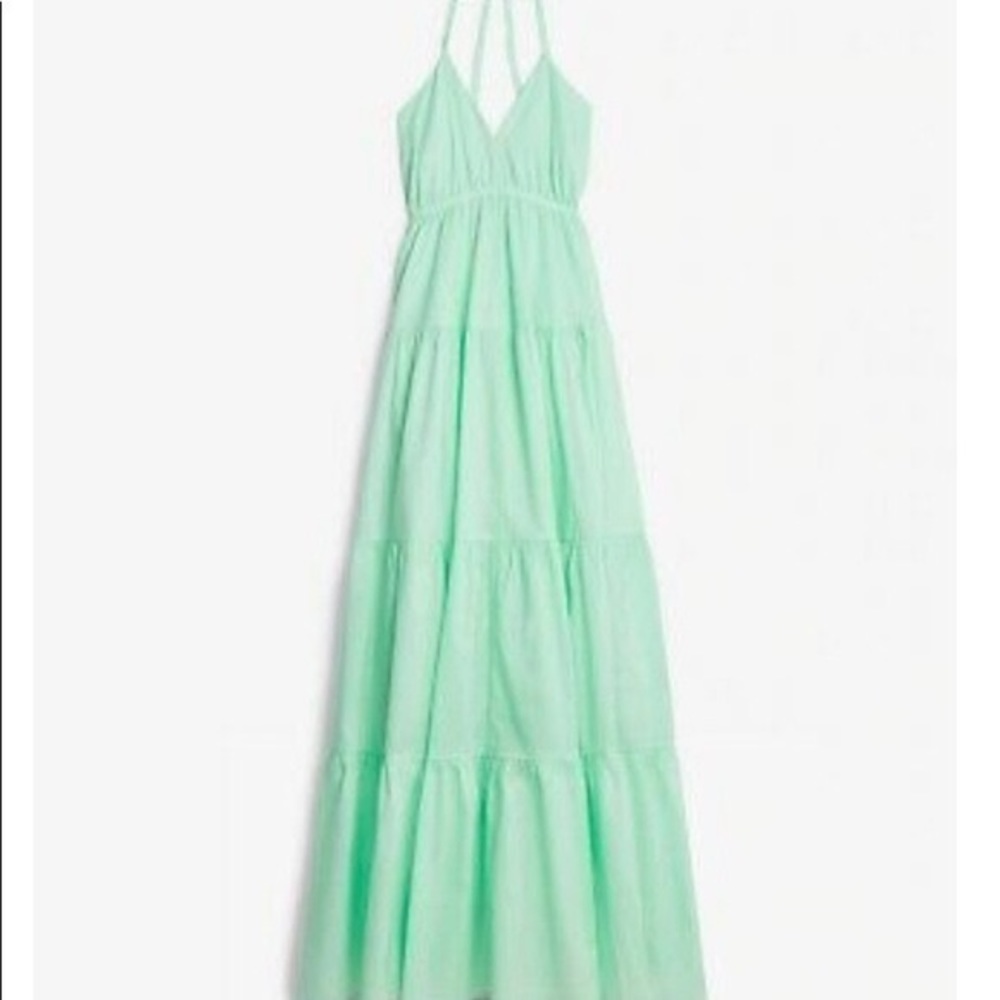 Express Halter Maxi Mint color